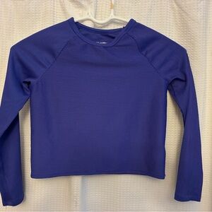 Avia girls 6-6x purple ribbed girls Performance long sleeve athletic top